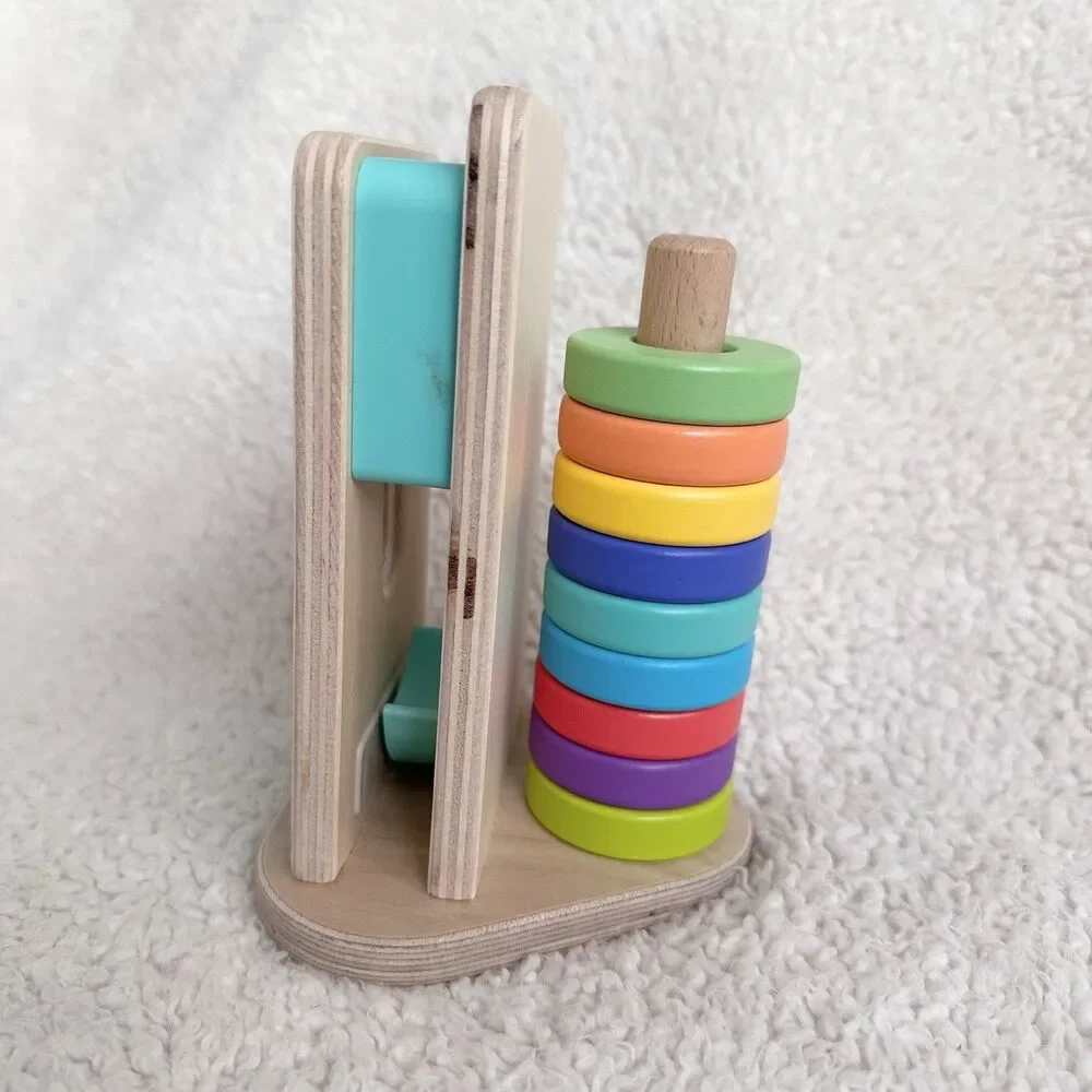 Lovevery Wooden Stack And Slot Baby Toy Ring Drop From Babbler Play Kit